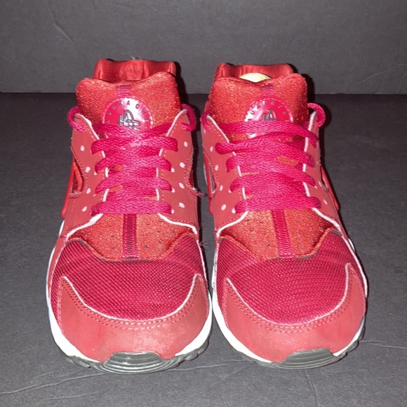 2 for $15 NIKE HUARACHE RUN (GS) 654275-604 GYM RED Big Kid’s Unisex Size 6 Y - Picture 2 of 12